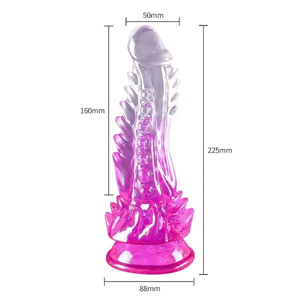 Crystal Dildo Com Ventosa 22cm