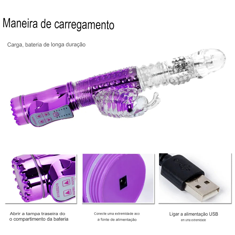 Vibrador Rotativo C/ 8 Funções E 36 Níveis De Vibração