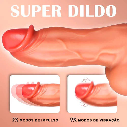 Pênis realista edição 2024 com 9 modos de vibração + controle sem fio