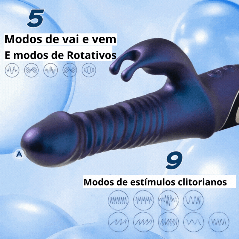 Vibrador e Estimulador duplo - Ondas de Prazer Radiante