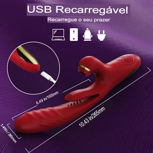 Vibrador de Tripla Estimulação Sky Trinity