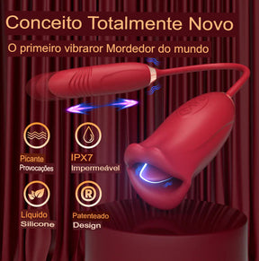 Masturbador Vibra Morde e Suga Boca de Mel II