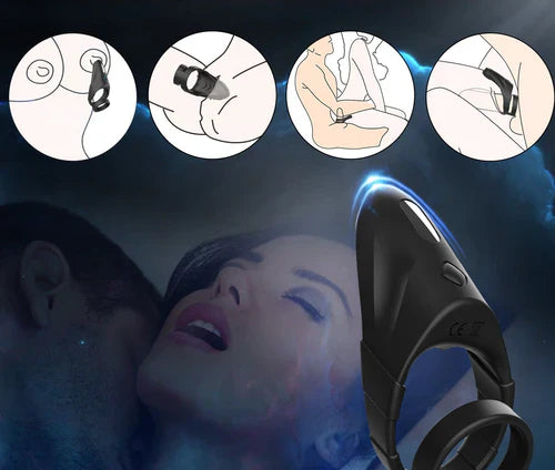 Anel de Pênis Duplo - 10 Modos de Vibração