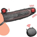 Capa Peniana Camisinha Reutilizável Com Dois Vibradores Extensora Pênis Ereção Controle Remoto