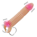 Capa Peniana Aumenta 5cm Com Vibrador Pênis Camisinha Reutilizável Texturizada