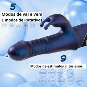 Vibrador e Estimulador duplo -  Ondas de Prazer Radiante