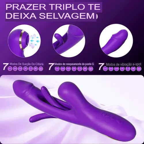 Sky - Vibrador de batida de ponto G para sucção de clitóris