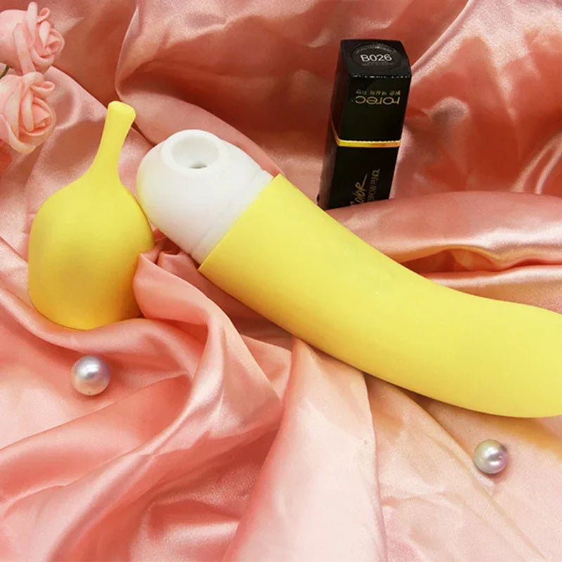 Abby Vibrador Banana Com Estimulador de Clitóris Dibe