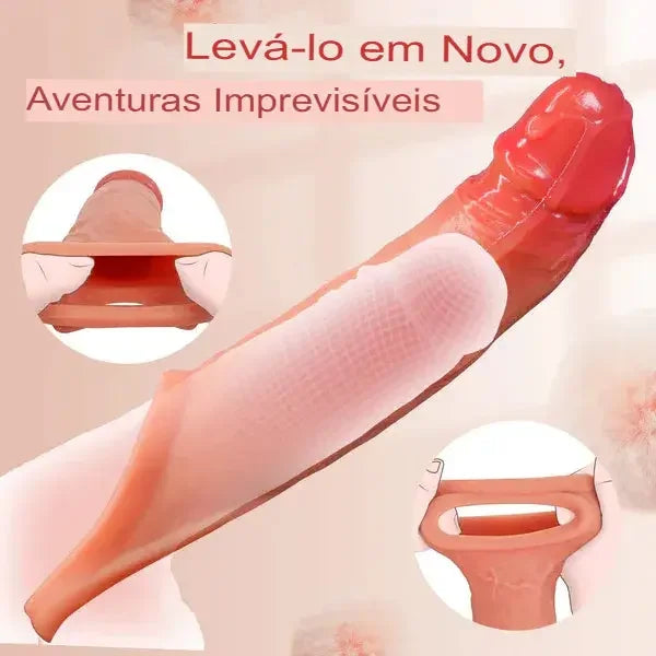 Capa Peniana Vibratória com Controle via APP
