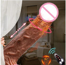 Consolo Pênis Realístico Vai e Vem com Vibração e Aquecimento e Controle Remoto à Distância